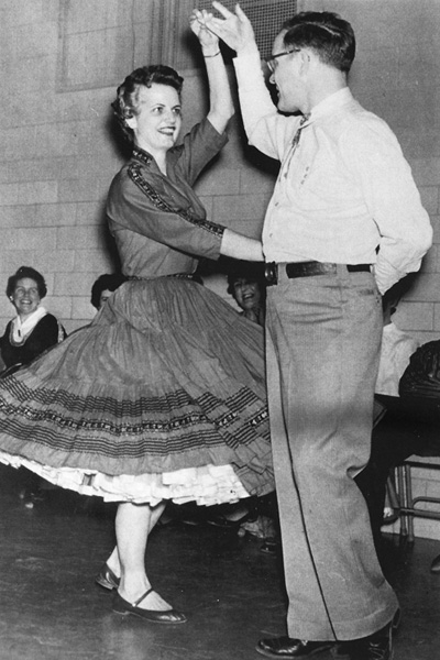 Scott and Marge Colburn square dancing
