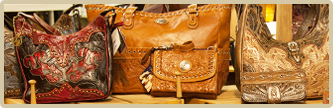 Leather purses and handbags