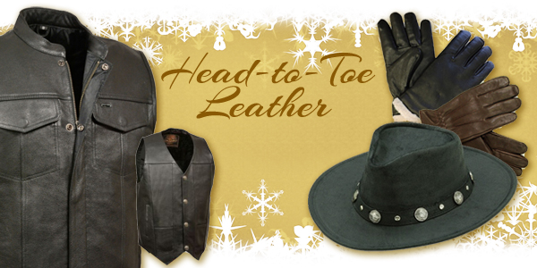 leather vests, gloves, and hats at Scott Colburn Boots and Western Wear