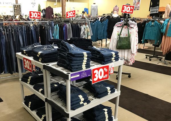 30% off select women's Western apparel at Scott Colburn Boots and Western Wear